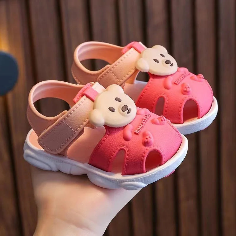 Boys' sandals children's summer indoor soft soled baby anti  cartoon shoes