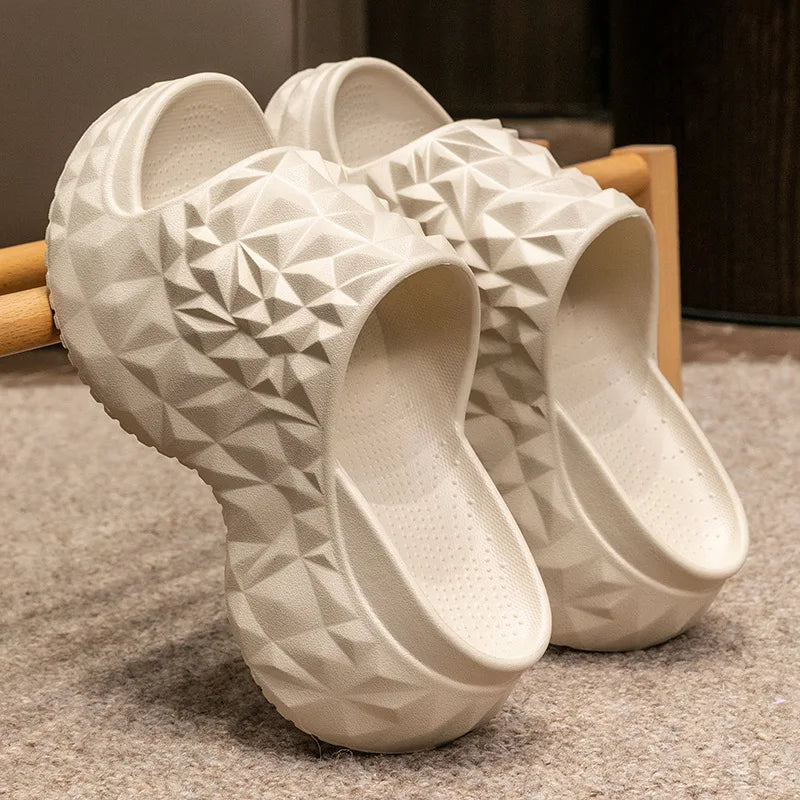Bebealy Durian Sandals Women Sandals Outdoor Platform Beach Sandals Summer Wear-resistant Pool Sandals Nonslip Cloud Slippers