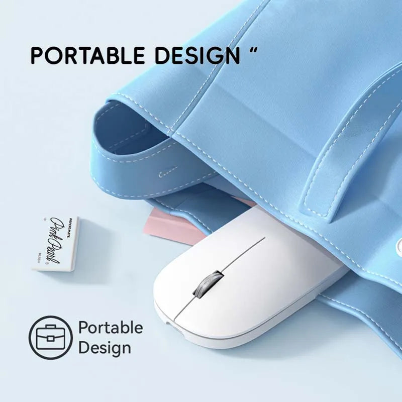 easyown Bluetooth Wireless Mouse Dual Mode DPI Adjustable 2.4G Type-C Rechargeable Silent Ergonomic Morandi Portable Office Mouse