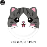 10pcs Farm Animals Party Paper Plates Cock Pig Cow Sheep Disposable Plates Kids Birthday Decor Cartoon Animals Dinnerware Plates