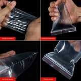 100Pcs/lot Small ZipLock Plastic Bags Transparent Bag Reclosable Vacuum Storage Bag Clear Bags Zipper Food Storage zip Bags ﻿