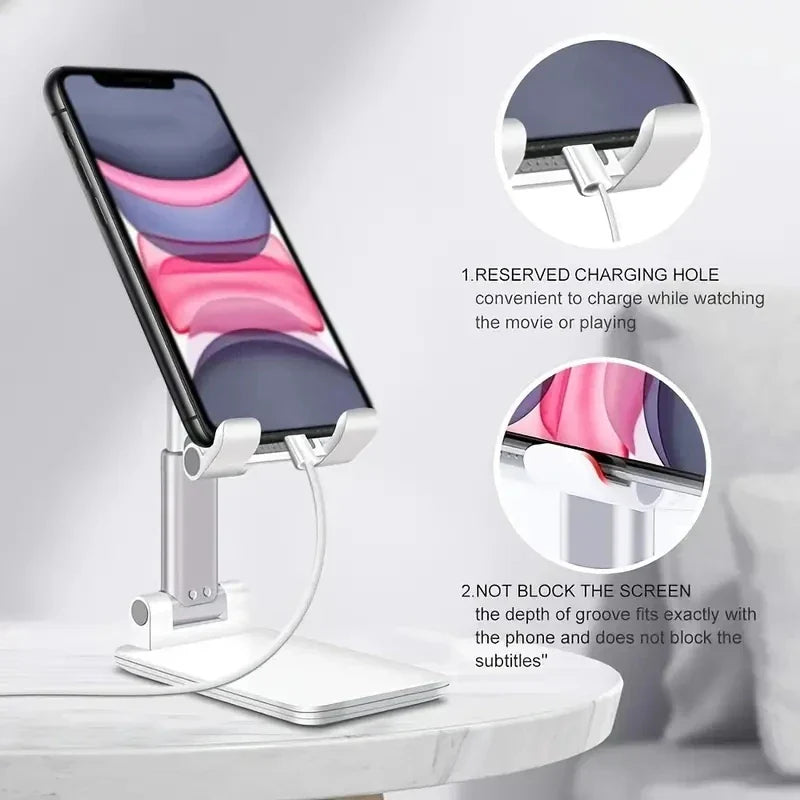 Desk Mobile Phone Holder Stand For IPhone IPad easyown Adjustable Desktop Tablet Holder Universal Table Cell Phone Stand