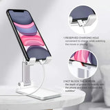 Desk Mobile Phone Holder Stand For IPhone IPad easyown Adjustable Desktop Tablet Holder Universal Table Cell Phone Stand