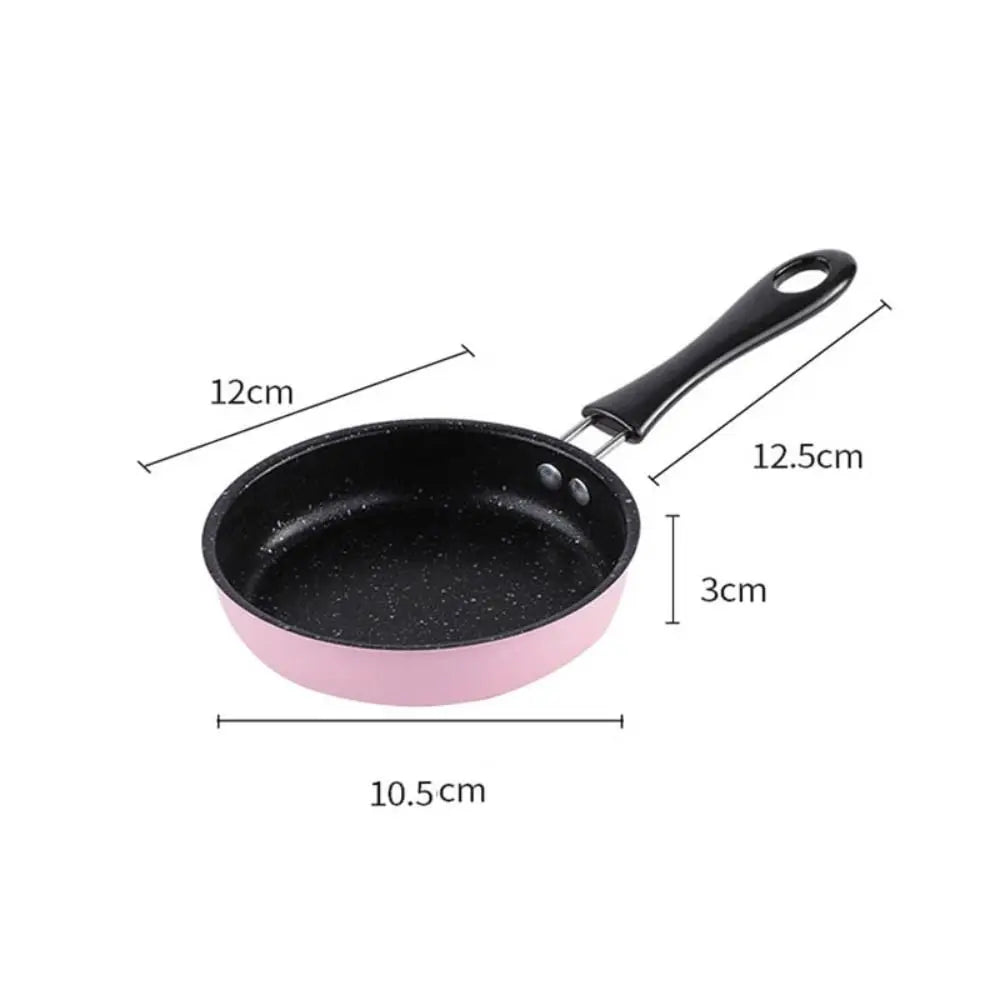 12cm Mini Non-stick Pan with Anti-stick Coating Long Handle Fry Egg Pan Lightweight Professional Omelette Pot Kids Toy