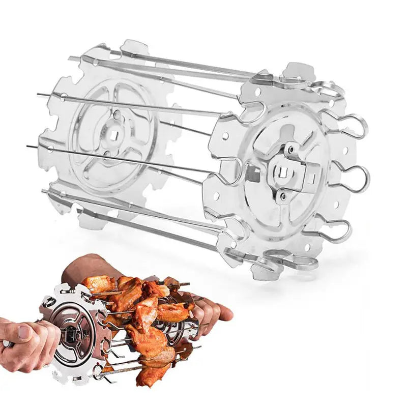 Oven Stainless Steel Steel Kebab Oven Needle Cage Griller Non-stick Barbecue Air Fryer Grill Kitchen Universal Oven Accessories