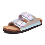 Kidmi New Women Sandals With Three Straps Summer Nonslip Sandals Casual Ladies Beach Sandals Soft Holiday Pool Cloud Sandals