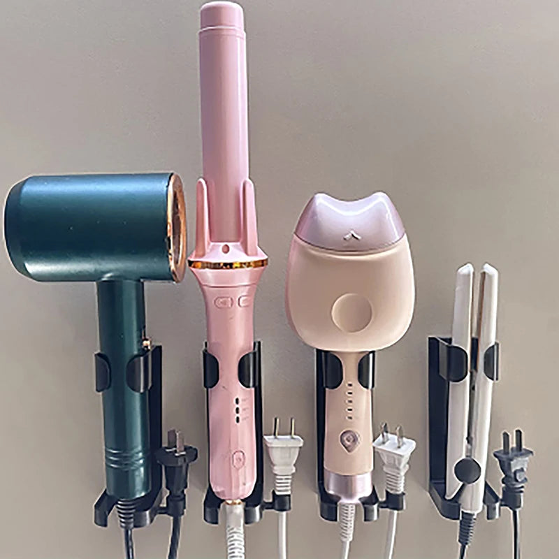 ABS Storage Rack Hair Curler Bracket Useful Space Saving Hair Curler Holder Hair Dryer Organizer For Bathroom Home Accessories