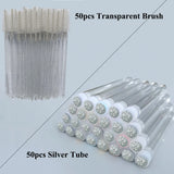 Reusable Eyelash Brush Tube Disposable Mascara Wands Replaceable Dust-proof Eye Lash Eyebrow Brush Tube for Eyelashes Extension