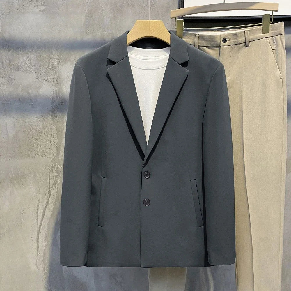 Double Breasted Man Suits And Blazers Oversize Coats Jacket For Men Plus Big Size Brown Premium Simple Classic New In 2024