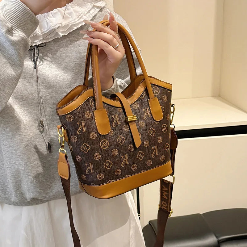 2025 Large Tote Bag for Women - Stylish Printed Shoulder Bag with Wide Strap, Spacious Crossbody Purse for Daily Use