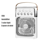 2025 New Three In One Household Air Conditioner Small Air Cooler Portable Smallfan Household Night Humidifier LED Nightlight Fan
