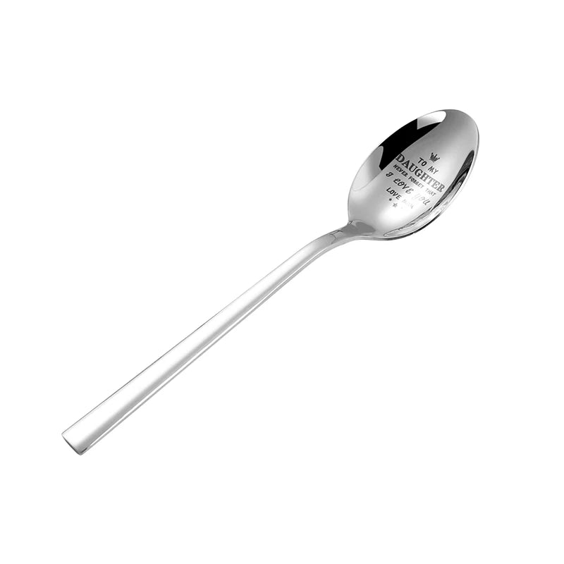 1Piece Tableware Spoon Stainless Steel Spoon Christmas Coffee Spoon High Quality Dessert Tea Ice Cream Fruit Spoon Tablewre