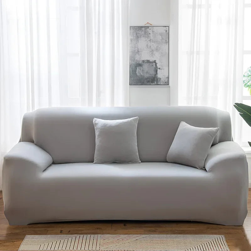1/2/3/4 Seater Silk Cool Sofa Cover for Living Room L Shap Coner Couh Cover 2024 Spandex Extenble Sofa Protecter Unti Cat Dog