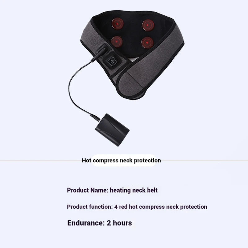 Neck Heating Pad USB Rechargeable Portable Heated Neck Wrap for Neck Hot Compress Electric Heating Neck Brace Soothe Relax