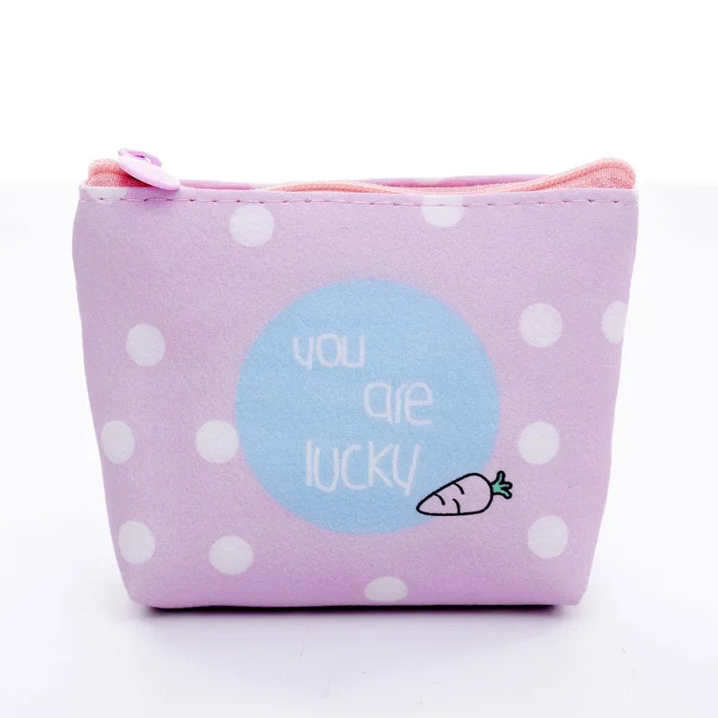 Women Canvas Coin Purse Card Key Mini Purses Pouch Girl Kid Children Cute Small Zipper Coin Purse Card Holder Wallet Storage Bag