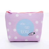 Women Canvas Coin Purse Card Key Mini Purses Pouch Girl Kid Children Cute Small Zipper Coin Purse Card Holder Wallet Storage Bag