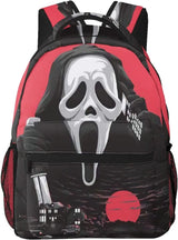 Horror Movie Backpack Adults School Bag Casual College Bag Travel Zipper Bookbag Hiking Daypack for Women Men