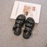 Girls' Sandals 2025 Summer New Children's Princess Shoes Middle and Large Children's Beach Leakage Finger Shoes Soft soled Shoes
