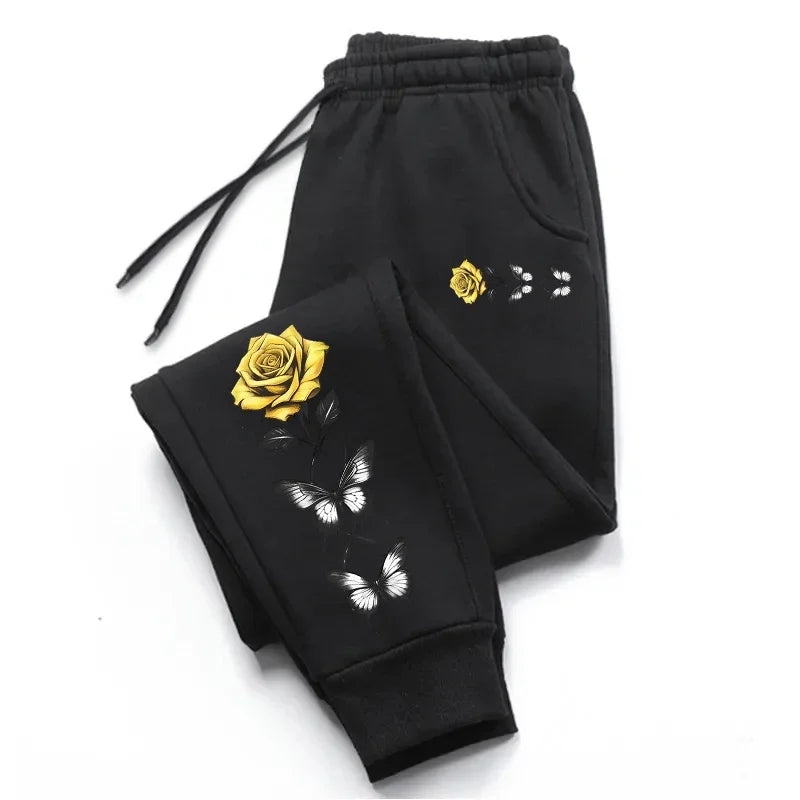 Women Print Pants Autumn Winter New In Lady Clothing Trousers Sport Jogging Fitness Running Trousers Harajuku Streetwear Pants