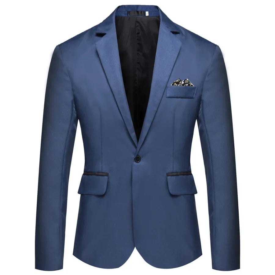 2025 Men's Formal Office Blazer Jacket Suits Solid Fashion Wedding Dress Suit Jacket Coat Male Oversized Casual Blazer Hombre
