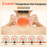 Wireless Neck Heating Pad Vibration Massage Cordless Heated Neck Wrap for Neck & Shoulder Discomfort Relief Electric Thermal Nec