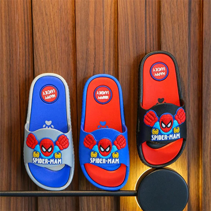 Disney Children's Slippers Cartoon Boys' Summer Home Shoes Boys Sandals Waterproof Anti-slip Kids Garden Shoes Size