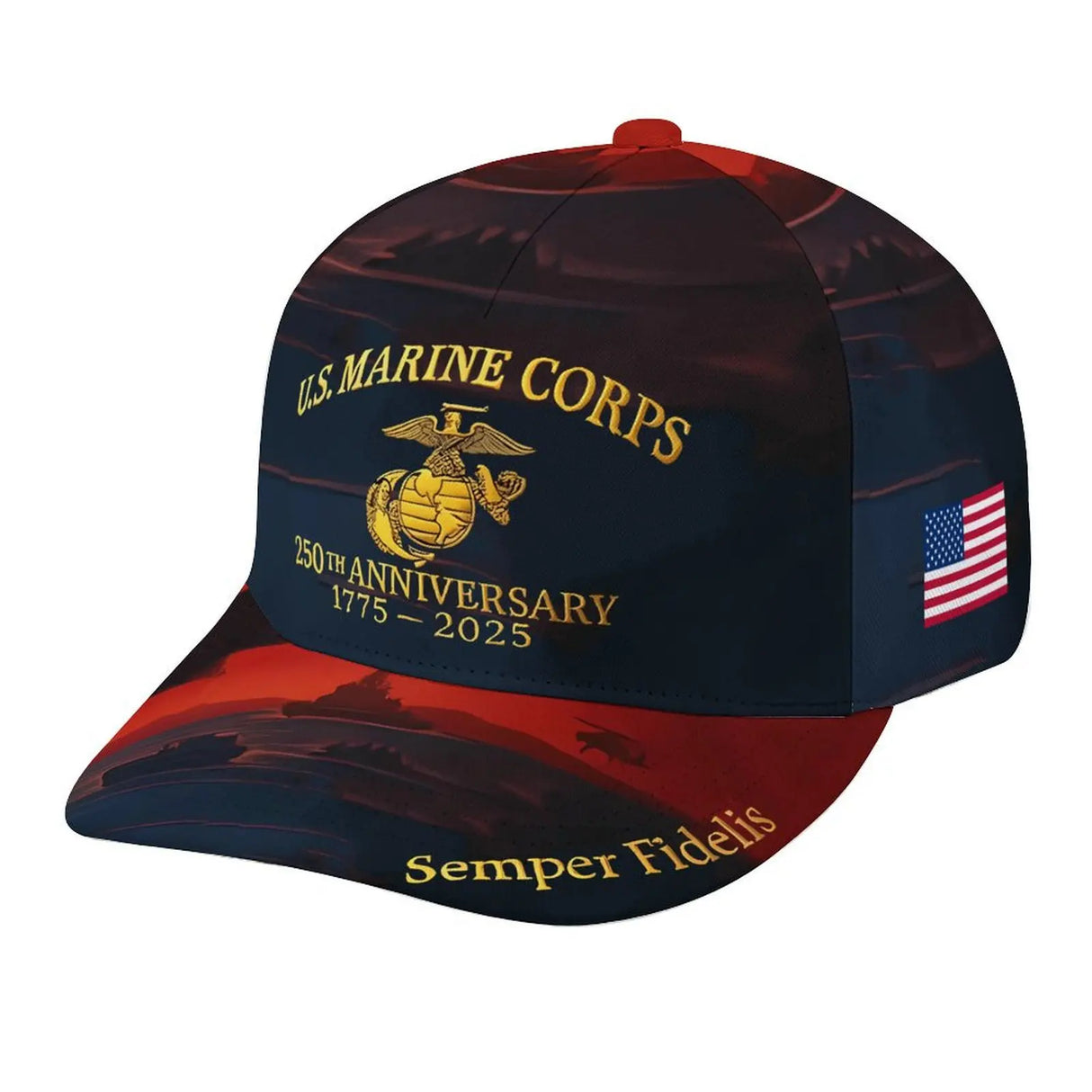 Cap Adjustable Print Tribute Hat Military Commemorative Baseball Cap for Men