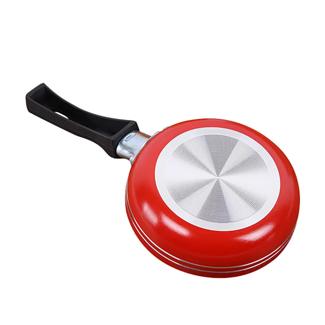 12/14/16cm Mini Frying Pan Non-Stick Thickened Stainless Steel Frypan Pot Stir Fried Non Stick Pot Kitchen Cookware Random Color
