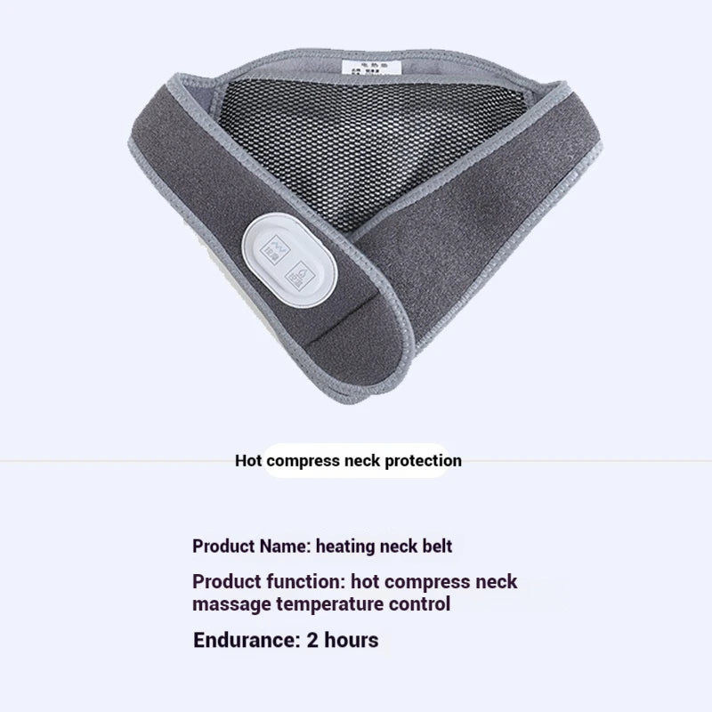 Neck Heating Pad USB Rechargeable Portable Heated Neck Wrap for Neck Hot Compress Electric Heating Neck Brace Soothe Relax