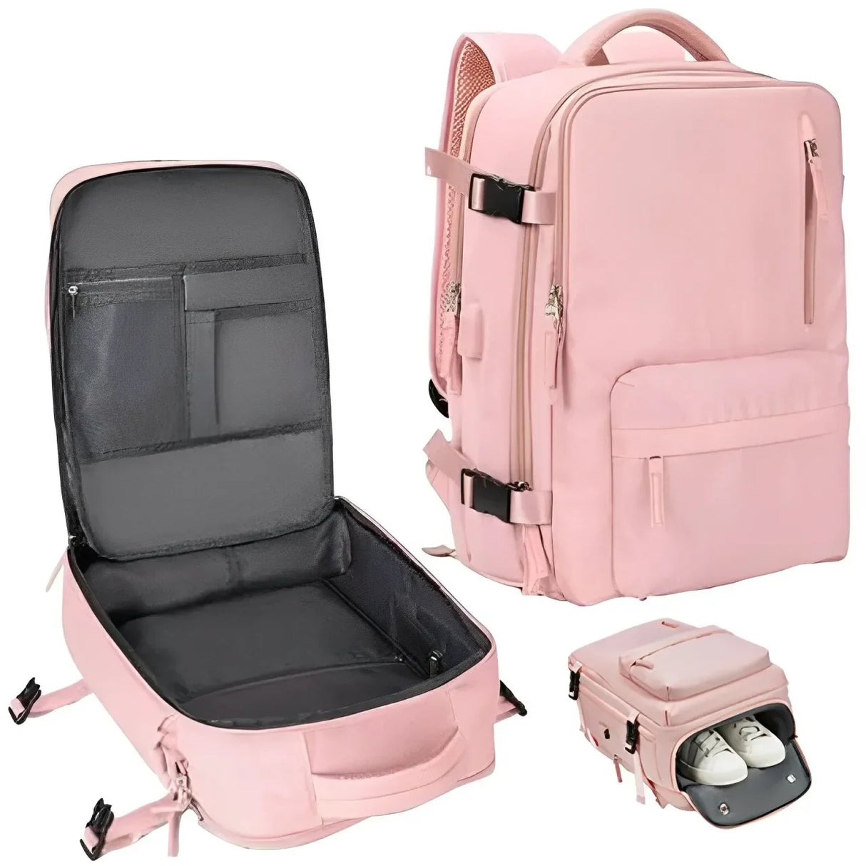 Customizable Travel Laptop Backpack, Business Anti Theft Durable Carry On Backpack with USB Port, Water Resistant College Bag