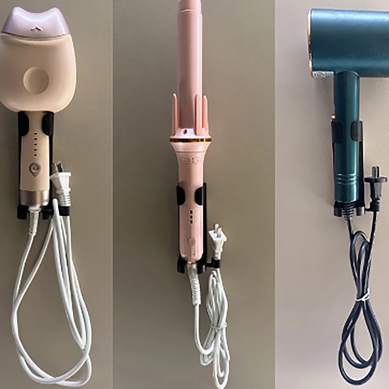 ABS Storage Rack Hair Curler Bracket Useful Space Saving Hair Curler Holder Hair Dryer Organizer For Bathroom Home Accessories