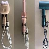 ABS Storage Rack Hair Curler Bracket Useful Space Saving Hair Curler Holder Hair Dryer Organizer For Bathroom Home Accessories