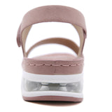 Women Sandals Summer Comfortable Breathable Wedge Sandals Women Casual Sports Sandals Women Rhinestone Face Platform Sandals