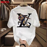 Men T Shirt for Women 2025 New Sports Style Summer High-end Feeling Cool and Loose Pure Cotton Heavyweight Clothes Tops Moto