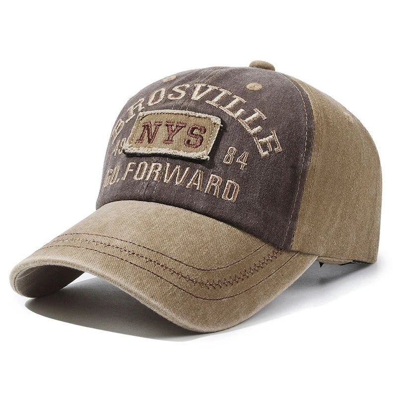 Unisex Washed Cotton Cap Letter Embroidery Baseball Cap For Men Women Streetwear Dad Hats