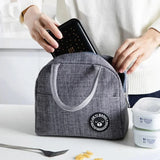 Lunch Bag Lunch Box Thermal Insulated Canvas Tote Pouch Kids School Bento Portable Dinner Container Picnic Food Storage Bags