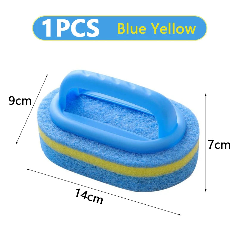 Cleaning Brush With Handle Sponge Wiping Kitchen Cleaning Pot Washing Dishwashing Sponge Cleaning And Brush Tool Toilet Ceramic