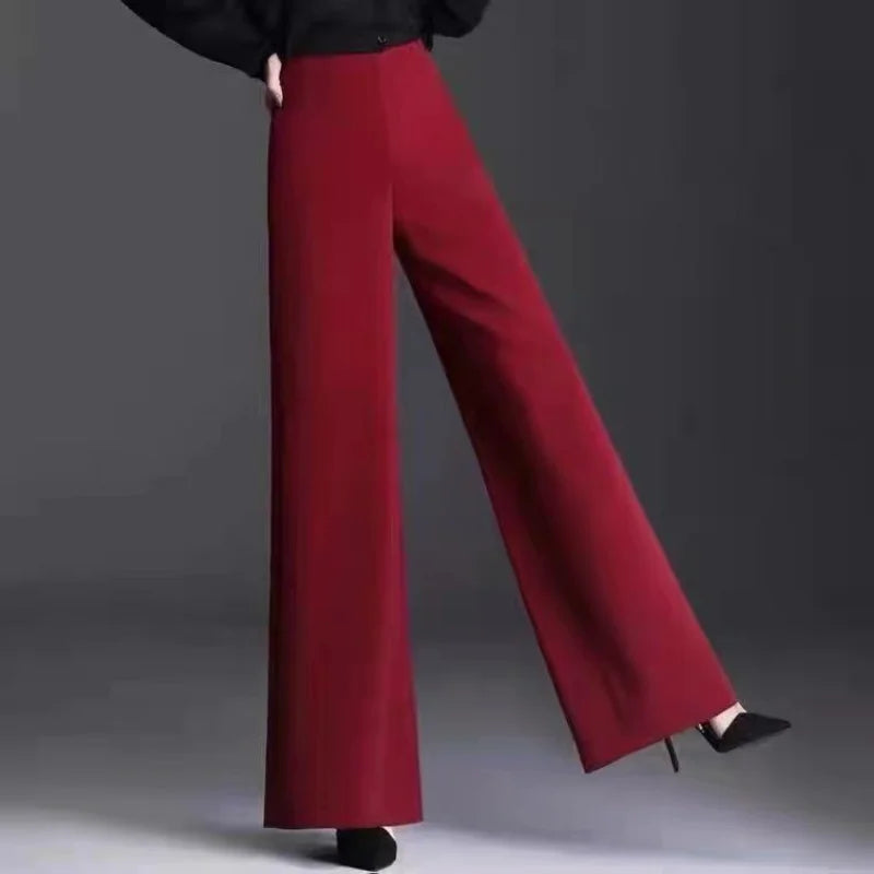 High-waisted Wide-leg Pants for Women 2025 Spring Autumn New Loose Straight Pants Draped Versatile Casual Pants