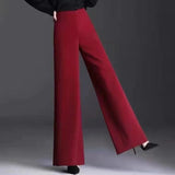 High-waisted Wide-leg Pants for Women 2025 Spring Autumn New Loose Straight Pants Draped Versatile Casual Pants