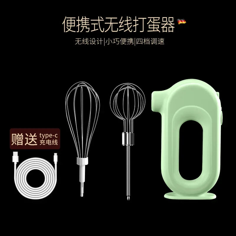 Wireless Electric Mixer Kitchen Handheld Rechargeable Stirrer Milk Frother Four Speed Rotating Cream Frother