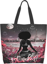 African American Tote Bag Shoulder Handbag Fashion Woman Tote Bag Shoulder Handbag Black Queen Girl Tote Bag Shoulder Handbag