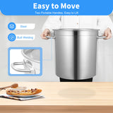 Cooking Pot, 35 L Catering Stock Pot, Cooking Pot with Stainless Steel Lid and Handles, Large Cooking Pot for Cooking, Stewing