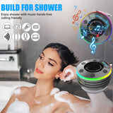 Portable Waterproof Bluetooth Shower Speaker with Suction Cup  IPX7 Waterproof Stereo Subwoofer FM Radio for Bathroom Party