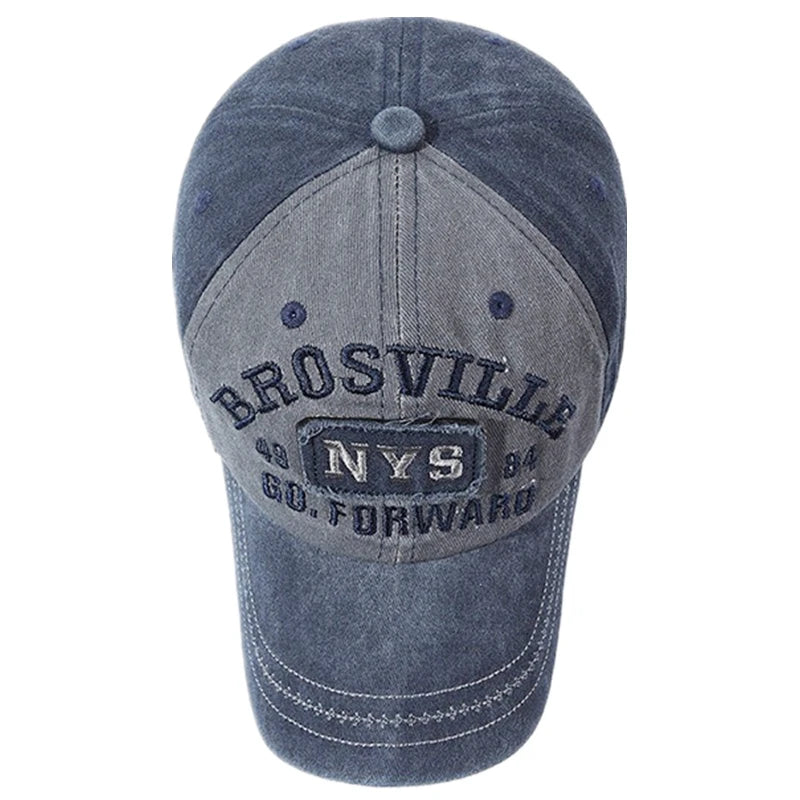 Unisex Washed Cotton Cap Letter Embroidery Baseball Cap For Men Women Streetwear Dad Hats