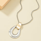 Simple Water Drop Pendant Long Necklace Sweater Chain For Women