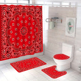 1/4pcs Deluxe Bathroom Essentials Set - Waterproof Shower Curtain with 12 Hooks, Non-Slip Bath Rug, U-Shape Mat, Toilet Lid Cover Pad - Complete Bathroom Accessories and Home Decor Solution