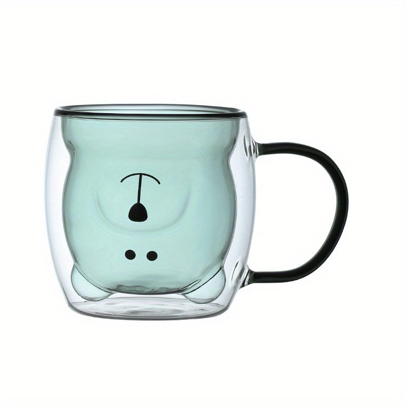 1pc Double-Walled Insulated Bear Coffee Mug - Thermal Insulation for Hot and Cold Beverages, Suitable for Coffee, Tea, Whiskey, and More - Perfect for Daily Use, Outdoor Activities, and Gift-Giving