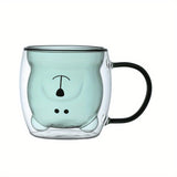 1pc Double-Walled Insulated Bear Coffee Mug - Thermal Insulation for Hot and Cold Beverages, Suitable for Coffee, Tea, Whiskey, and More - Perfect for Daily Use, Outdoor Activities, and Gift-Giving