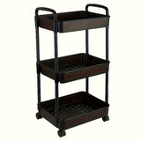 1pc Compact Storage Cart - Versatile Floor Storage for Snacks, Books, Bathroom Essentials, and Kitchen Utensils with Wheels - Perfect for Home Organization and Decluttering, Essential Storage Supplies
