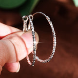 Cubic Beads Hoop Earrings Exaggerated Jewelry Accessories For Women Elegant Ear Jewelry